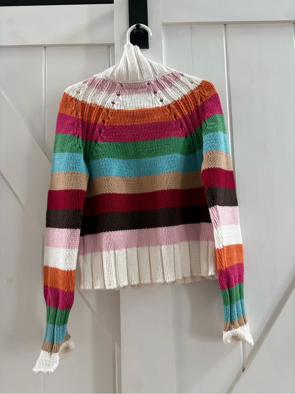 Vintage Gap Girl Multicolor Striped Button Down Cardigan Sweater - Small (6-7)
